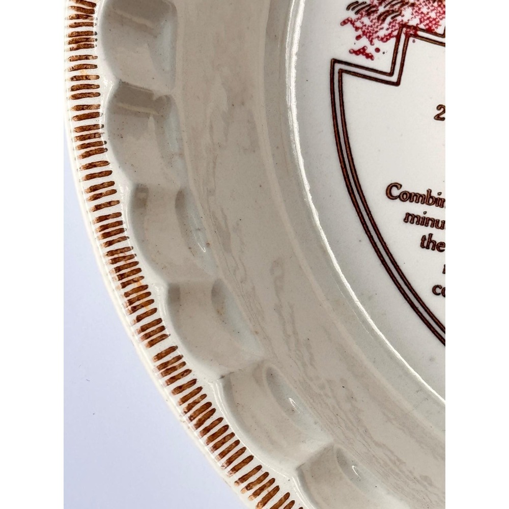 Vintage Royal China Jeannette Strawberry Pie Recipe Stoneware Baking Dish USA - Picture 6 of 9